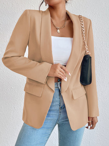 Airchics blazer avec poches col revers manches longues femme mode